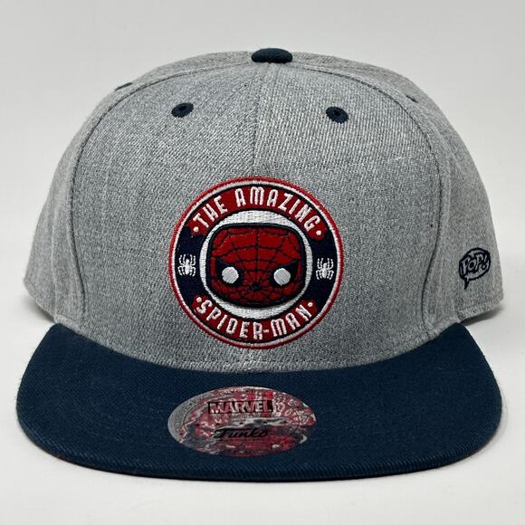 The Amazing Spider Man Funko Pop Hat Baseball Cap Marvel Comics Snapback Gray - Picture 1 of 10